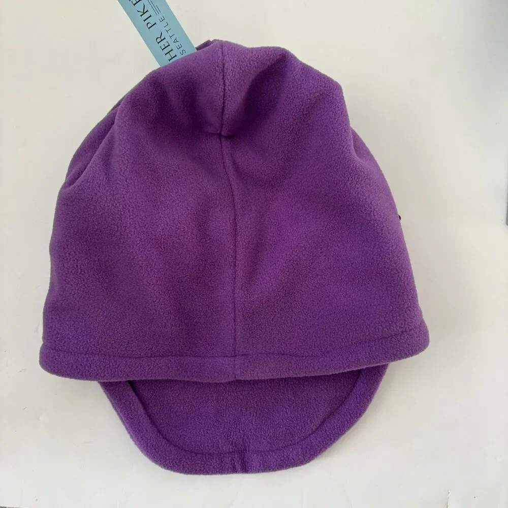 Girls Ski Mask Purple Ages 4-12 Winter Fleece Hat Neck Warmer Full Face NEW
